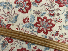 french general moda fleur de paris fabric shack malmesbury large flower pearl red blue 9011