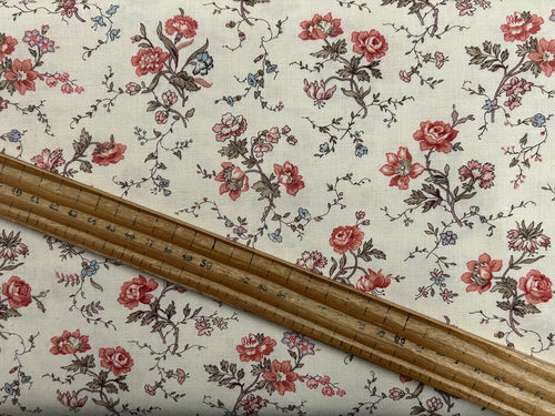 french general moda fleur de paris fabric shack malmesbury medium flower pearl red blue 9111 