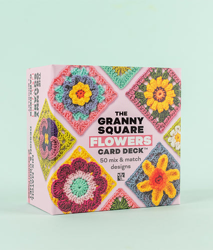 granny square deck flowers crochet cards mix match book fabric shack malmesbury SPBC3065