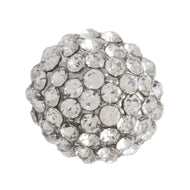 Diamante Silver Dome Button 12mm with Shank