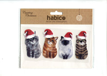 habico iron on transfer merry christmas cats fabric shack malmesbury MIXMAS3