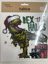 habico iron on transfer merry christmas t rex the halls dinosaur fabric shack malmesbury MIXMAS14