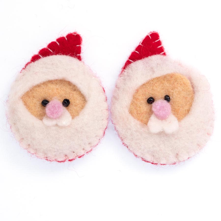 habico christmas crafts santa father christmas felt face decorations card making fabric shack malmesbury hf138