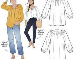 hantex style arc sewing pattern dressmaking anita peasant blouse dress fabric shack malmesbury 