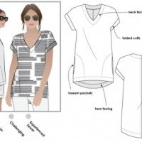 hantex style arc sewing pattern dressmaking elana tunic top fabric shack malmesbury 