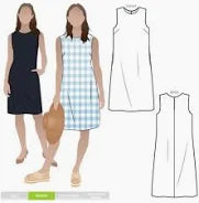 hantex style arc sewing pattern dressmaking june sheath dress fabric shack malmesbury 