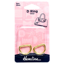 hemline bag making d ring 20mm gold fabric shack malmesbury H4516_20_GD