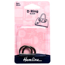 hemline bag making d ring 20mm nickel black fabric shack malmesbury H4516_20_NB