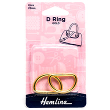 hemline bag making d ring 25mm gold fabric shack malmesbury H4516_25_GD