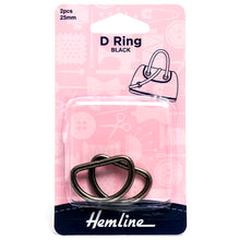 hemline bag making d ring 25mm nickel black fabric shack malmesbury H4516_25_NB