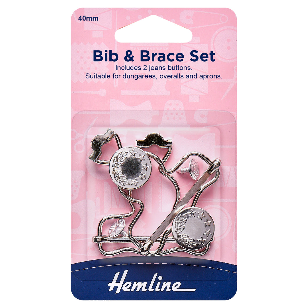 hemline bib and brace braces nickel silver 40mm fabric shack malmesbury H468_SIL