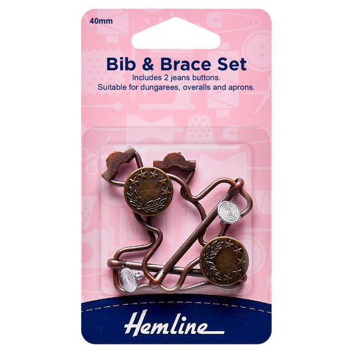 hemline bib braces dungarees button bronze fabric shack malmesbury H468_BRO