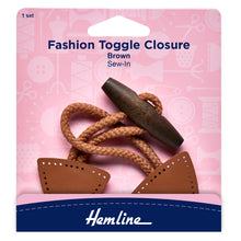 hemline fashion toggle closure coat brown sew in fabric shack malmesbury H4602_BR