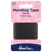 hemline fusible iron on mending tape 38mm black fabric shack malmesbury H698_blk