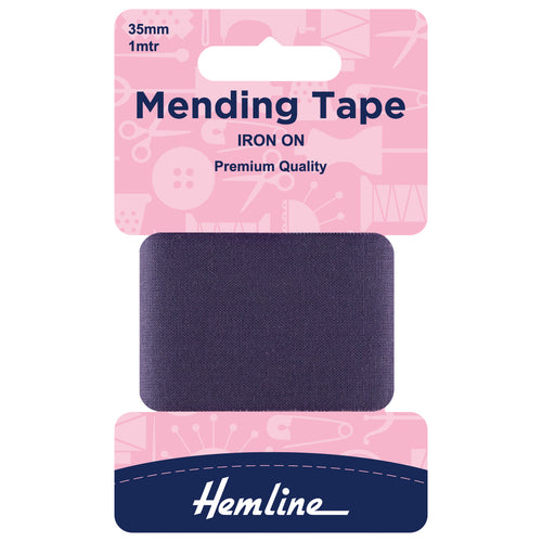 hemline fusible iron on mending tape 38mm navy blue fabric shack malmesbury H698_NVY