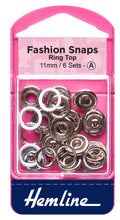 hemline snap fasteners fashion ring top 11mm white fabric shack malmesbury H445_WHT