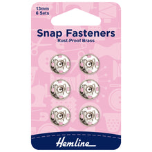 hemline snap fasteners sew on poppers silver nickel 13mm fabric shack malmesbury H420_13