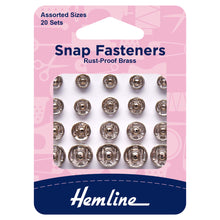 hemline snap fasteners sew on poppers silver various fabric shack malmesbury H420_99