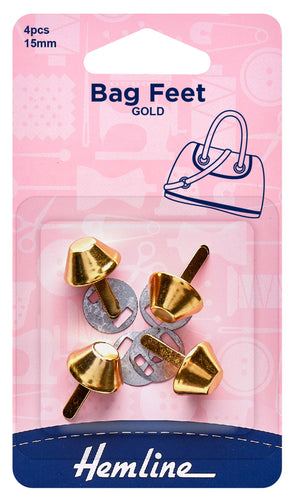 hemline bag making feet 15mm gold H4506C_GD