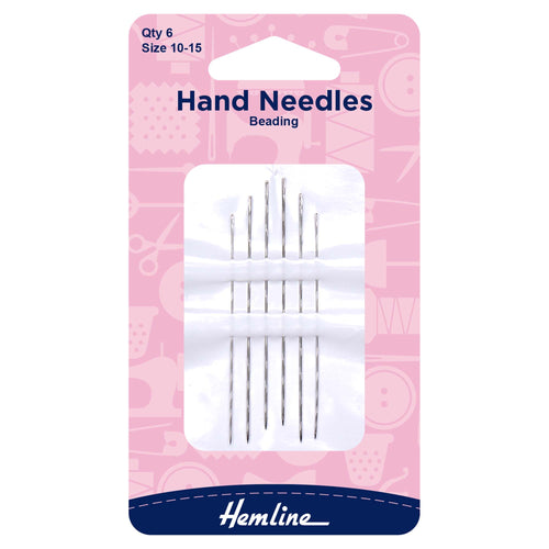 hemline bead beading needles hand 10-15 fabric shack malmesbury H209_101