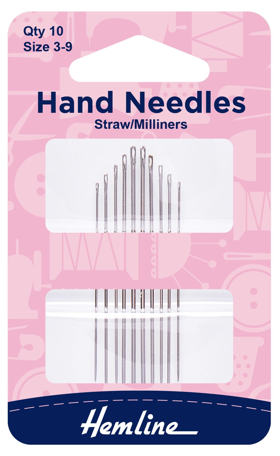 Hemline Straw Milliner Hand Sewing Needles 3-9