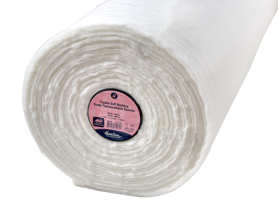 hemline fusible soft iron on fleece white fabric shack malmesbury HN640