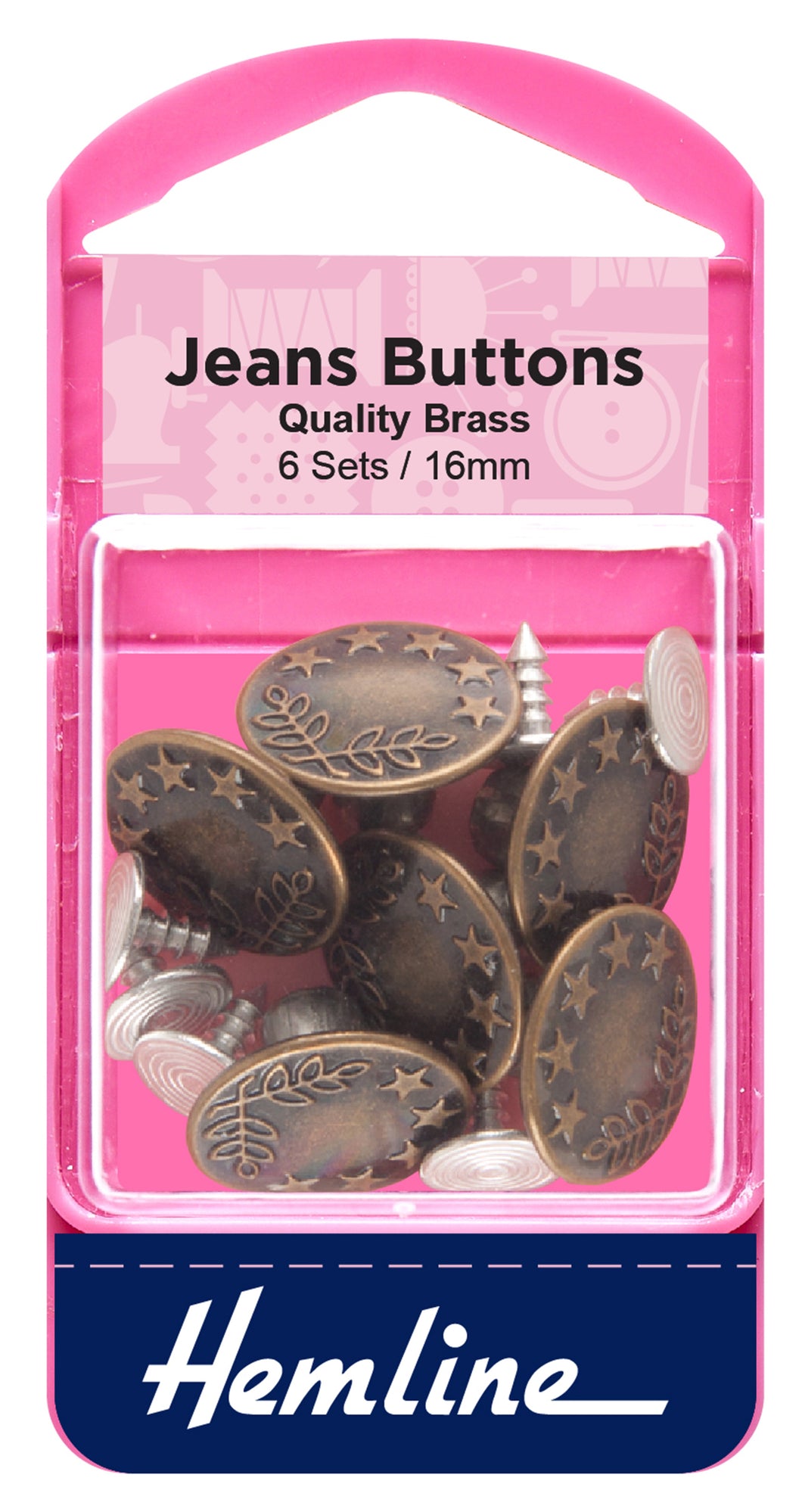 hemline jeans buttons button bronze 16mm fabric shack malmesbury