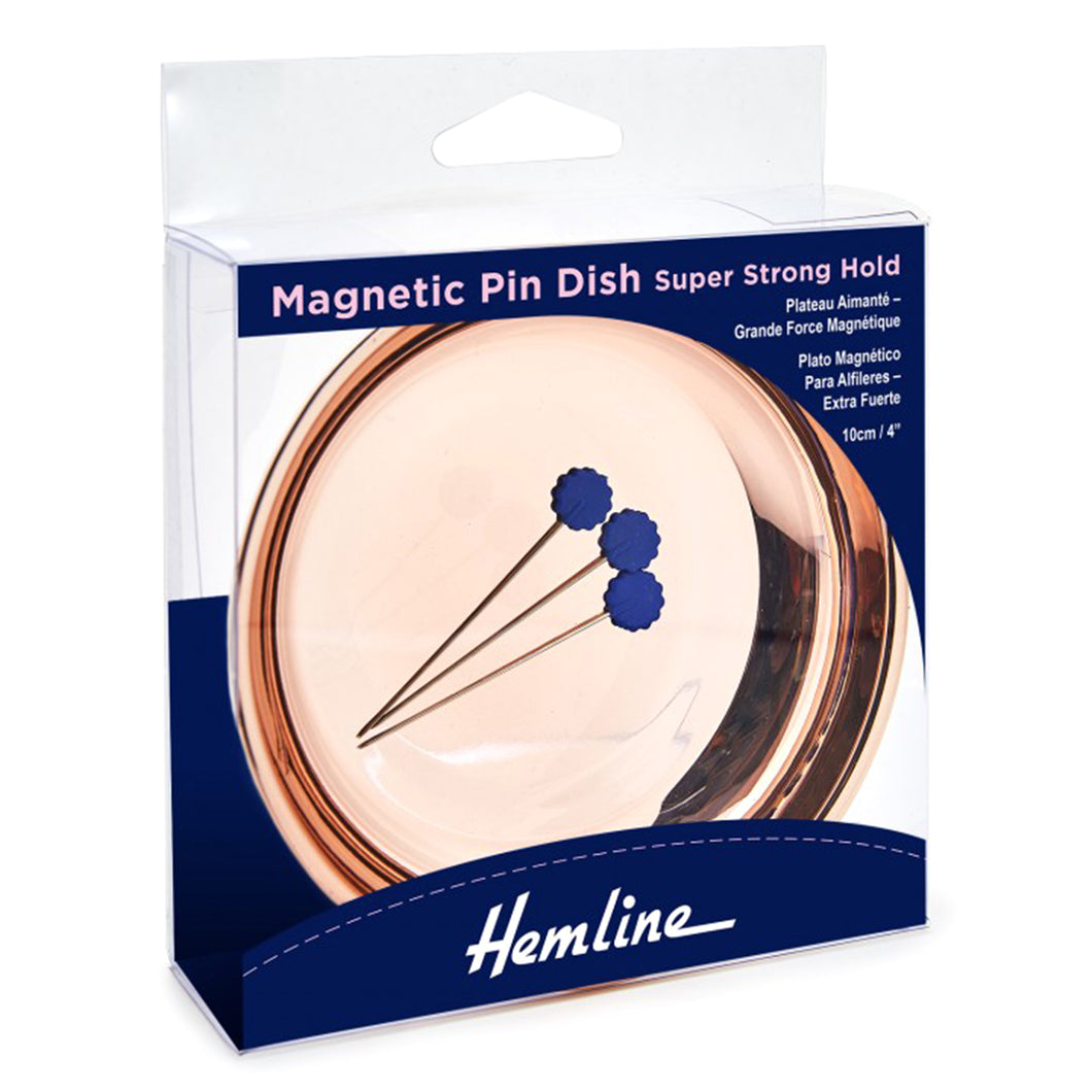 hemline magnetic pin dish 10cm rose gold fabric shack malmesbury