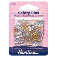 hemline safety pins assorted brass nickel fabric shack malmesbury H415_99