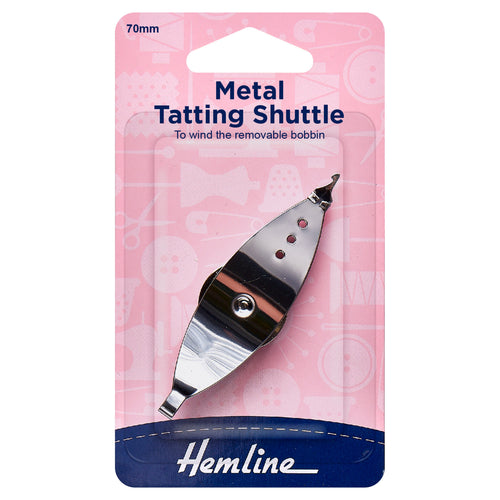 hemline tatting shuttle metal 70mm fabric shack malmesbury H887