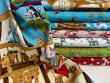 henry glass two by two noahs ark animals cotton fabric leanne anderson kaytlyn kuebler doves zebra giraffe llama flamingo panel shack malmesbury
