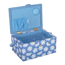 hobby gift daisy daisies embroidery embroidered flowers medium sewing box MRME_649 fabric shack malmesbury