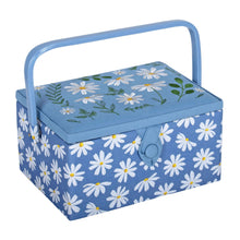 hobby gift daisy daisies embroidery embroidered flowers medium sewing box MRME_649 fabric shack malmesbury