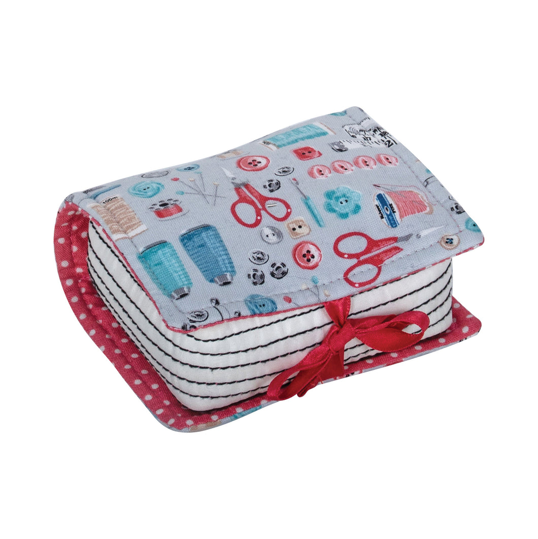 hobby gift pin cushion sewing notions needlecase needle case fabric shack malmesbury PCBK_562