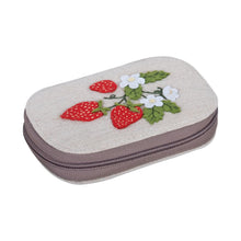 hobbygift strawberries applique sewing kit case with contents fabric shack malmesbury