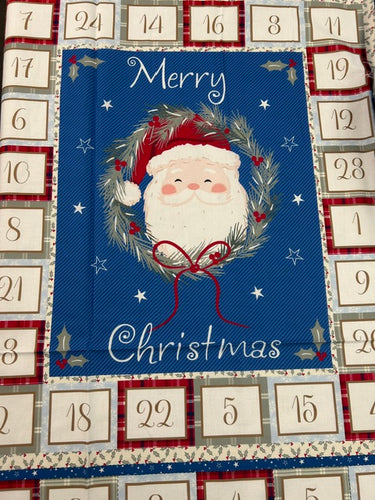 holly jolly santa father christmas christmas advent calendar panel cotton fabric shack malmesbury 3