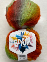 james c brett zoom fluffy super chunky self stripe bright free pattern acorn box OM01 fabric shack malmesbury