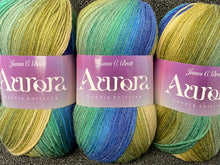 james c brett aurora double knit dk wool yarn 100g lakeside green blue AU14 knitting crochet knit