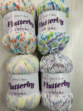 james c brett flutterby yarn wool chenille fluffy chunky variegated white blue brown lilac fabric shack malmesbury