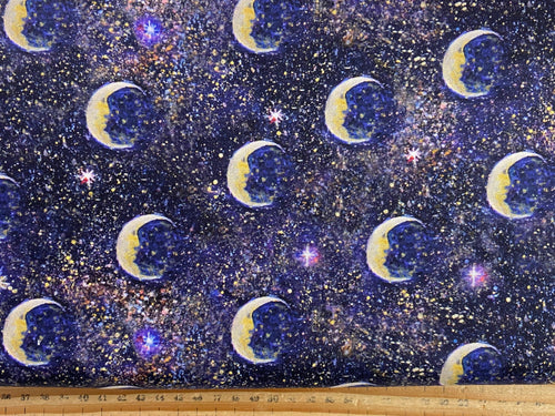 josephine wall 3 wishes angel of peace fabric shack malmesbury starfield navy blue