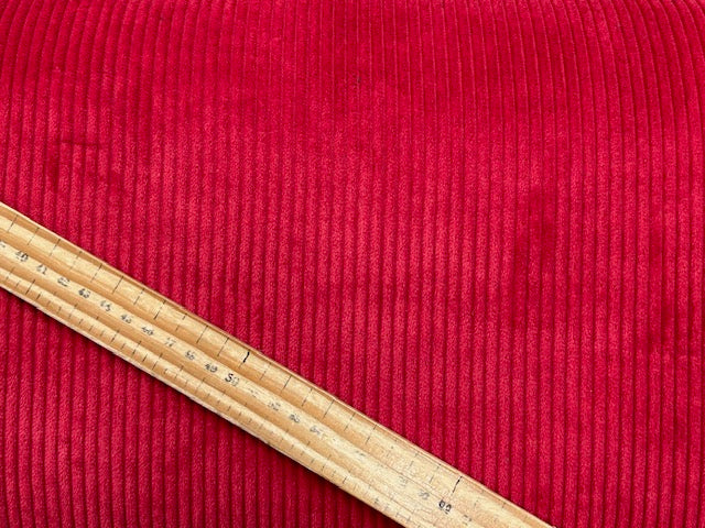 jumbo cord cotton washed 4.5 wale dark red fabric shack malmesbury dressmaking home crafts dog bed
