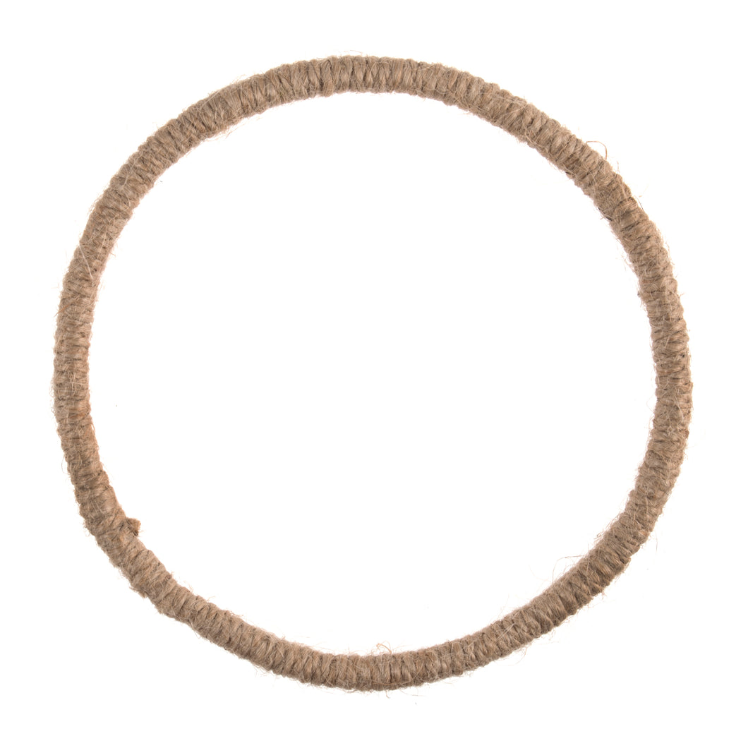 jute wrapped wire wreath base christmas crafts 14cm macrame fabric shack malmesbury BCB2258