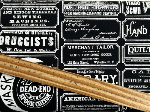 j wecker frish scary scraps spooky scary gothic halloween spools labels fabric shack malmesbury black scary sew labels 