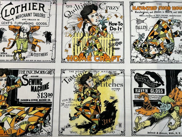 j wecker frish scary scraps spooky scary gothic halloween spools labels fabric shack malmesbury panel 1 