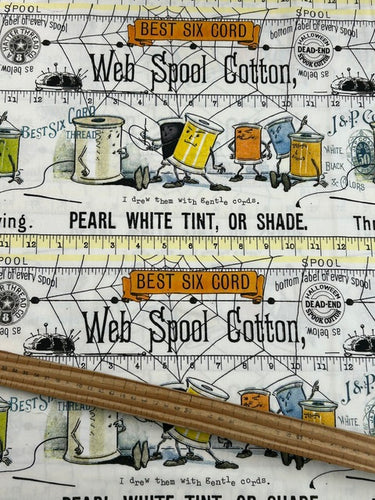 j wecker frish scary scraps spooky scary gothic halloween spools labels fabric shack malmesbury scary spools border stripe 