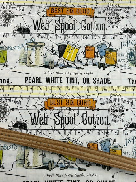 j wecker frish scary scraps spooky scary gothic halloween spools labels fabric shack malmesbury scary spools border stripe 