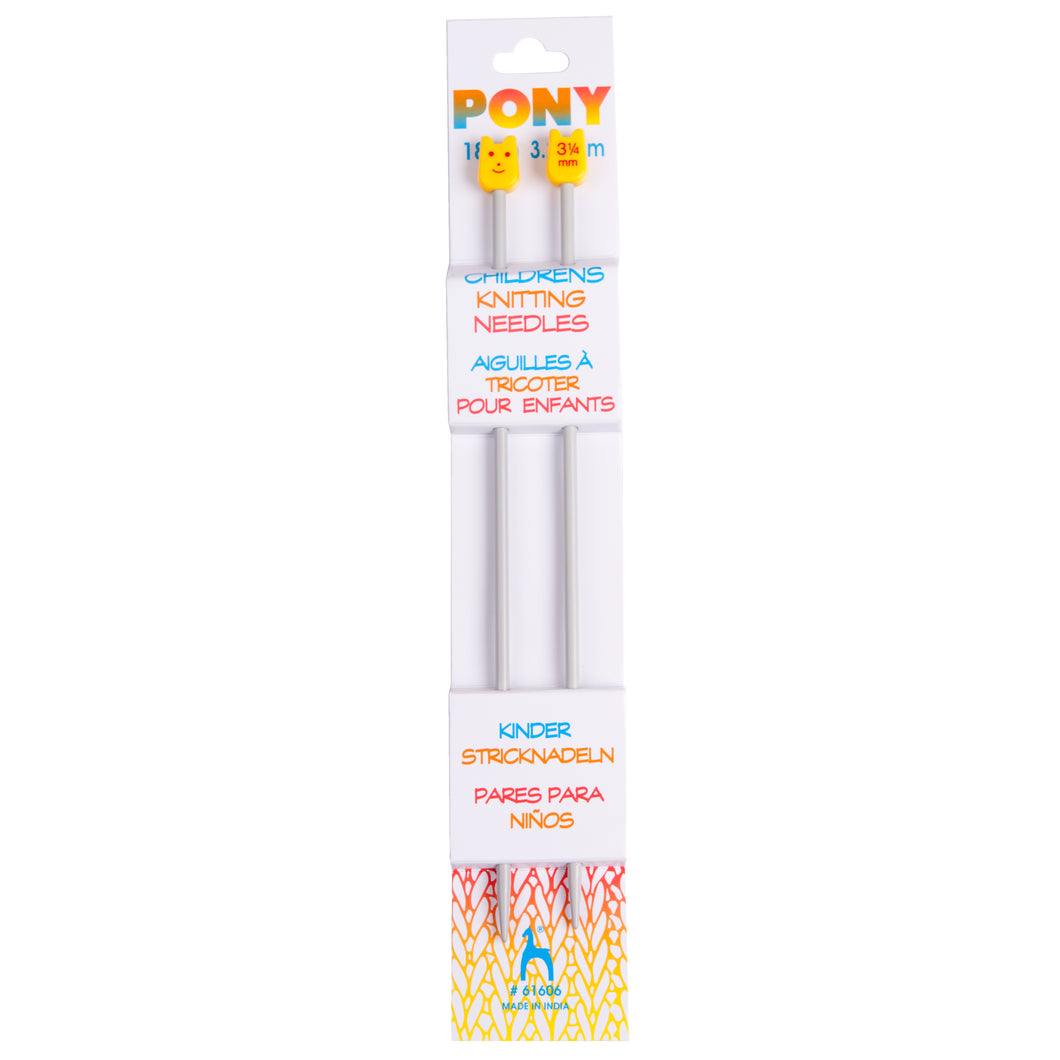 kids childrens short knitting needles pins 18cm 3.25mm knit fabric shack malmesbury P61606