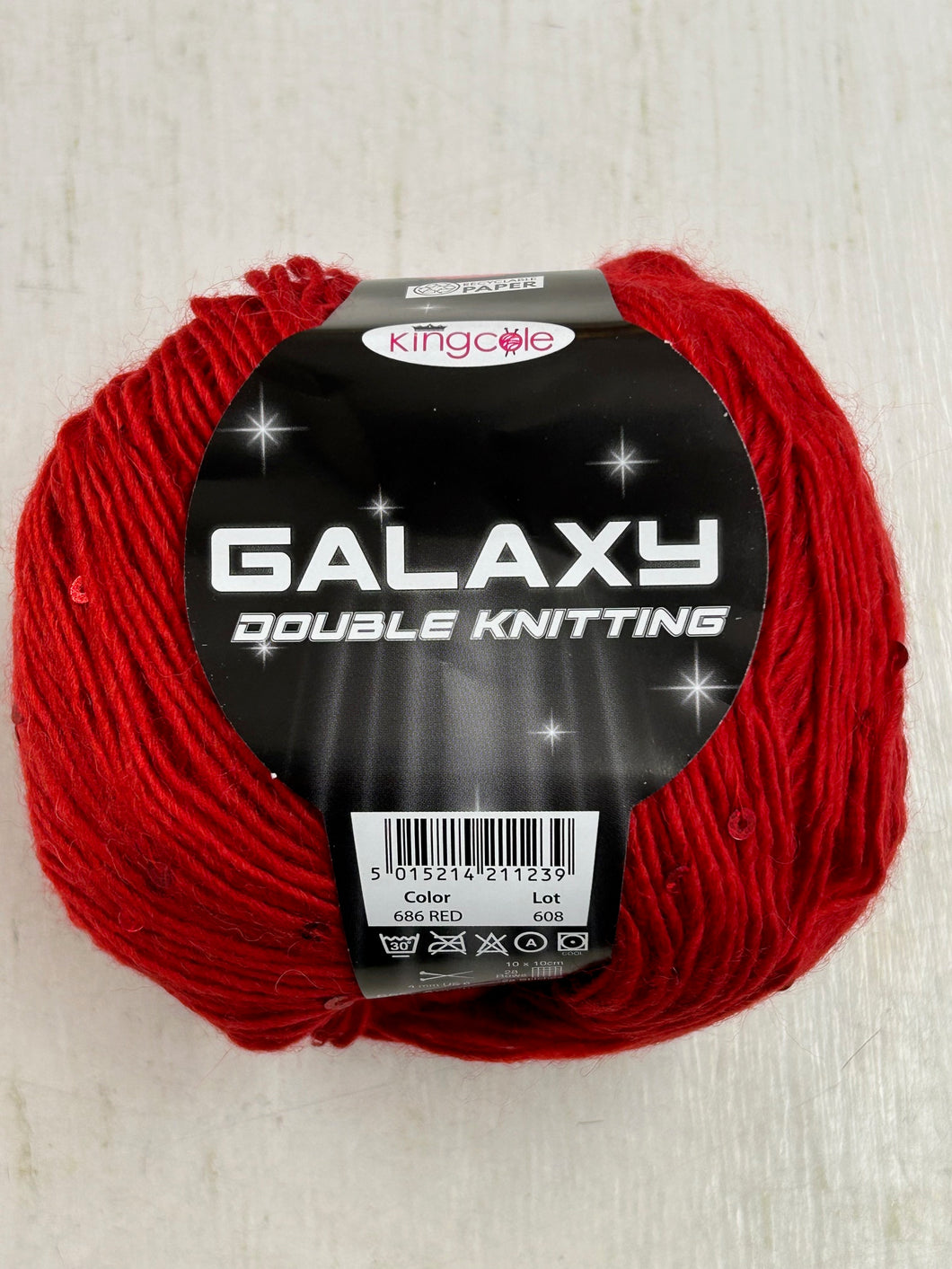 king cole galaxy sequin sequinned double knit dk wool yarn 50g red 686 knitting crochet fabric shack malmesbury
