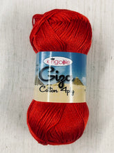 king cole giza cotton 4ply mercerised egyptian wool yarn knitting knit crochet fabric shack malmesbury red 2202