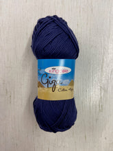 king cole giza cotton 4ply wool yarn mercerised egyptian knitting knit crochet fabric shack malmesbury navy blue 2411